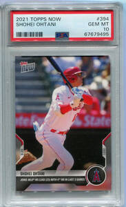 2021 Topps Now 394 Shohei Ohtani 大谷翔平 ベースカード PSA 10