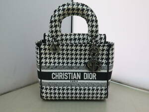 △〇Dior レディディオール 千鳥柄 ハンドバッグ