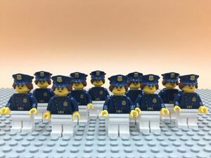 V21　レゴ　ミニフィグ　ポリス/警官・女性・両面顔　10個セット　新品未使用　LEGO社純正品