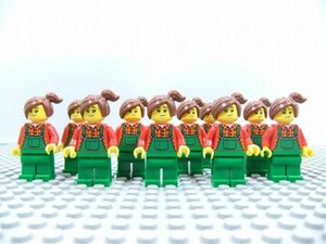 PP10　レゴ　ミニフィグ　オーバーオール　10個セット　新品未使用　LEGO社純正品