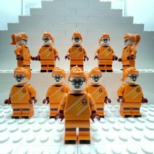 B9　レゴミニフィグ　40634 フィールドのヒーローたち オレンジ服　眼鏡　10個セット　新品未使用　LEGO社純正品
