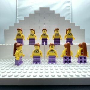 A4　レゴ　ミニフィグ　ロングポニーテールの女の子　10個セット　新品未使用　LEGO社純正品
