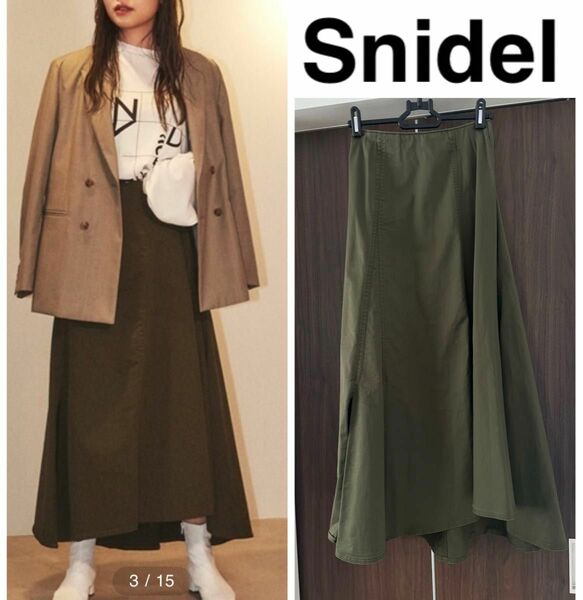 定価14,300 円 Snidel スナイデル ミリタリーフレアスカート 美品