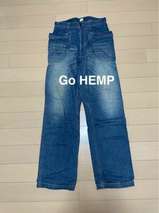 GO HEMP ゴーヘンプ W30 ヘンプ混 デニムパンツ GOHEMP