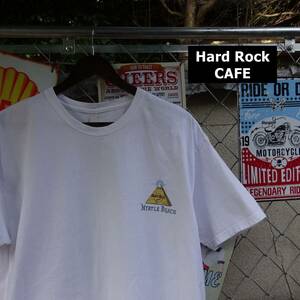 ハードロックカフェ Tシャツ ホワイト ピラミッドイラスト バックプリント 白 10012