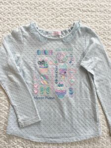 メゾピアノ　ロンT 長袖　アイスクリーム　リボン　130 長袖Tシャツ