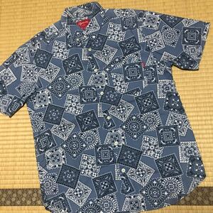 [希少　美品] Supreme シュプリーム　バンダナ　シャツ15SS Bandana Shirt ペイズリー柄　入手困難　値下げ