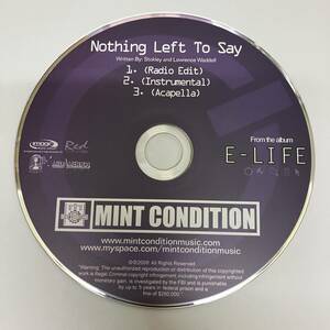 裸57 HIPHOP,R&B MINT CONDITION - NOTHING LEFT TO SAY INST,シングル CD 中古品