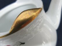 A6070 陶磁器「リチャードジノリ ティーポット ボンジョルノ RICHARD GINORI」陶磁器 洋食器 金彩 茶器 チェリー_画像7