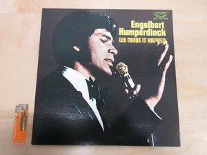 ◇A6941 レコード/LP盤「エンゲルベルト・フンパーディンク ENGELBERT HUMPERDINCK / We Made It Happen【見本品/ポスター付】」SLC-325