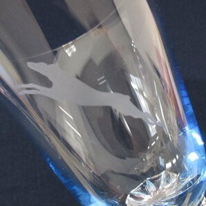 A6096 ガラス「ワイングラス 2客セット/ペア ブルー ピンク」硝子工芸 食器 キッチン雑貨 クリスタルガラス 犬の画像7