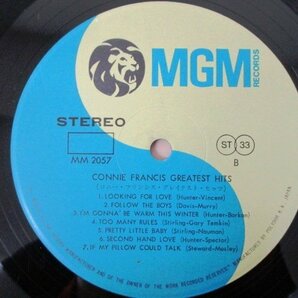 ◇F2596 LPレコード「【帯付】コニー・フランシス・グレイテスト・ヒッツ CONNIE FRANCIS GREATEST HITS」MM-2057 MGM LP盤/レトロの画像5