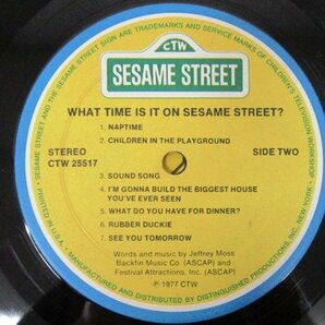 ◇F2743 LPレコード「【時計盤付き】セサミストリート WHAT TIME IS IT ON SESAME STREET?」CTW-25517 US盤/米盤/LP盤の画像5