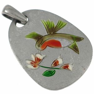 UK1644◆【HAND CRAFTED HUMMINGBIRD PEWTER】◆ ハチドリ バードモチーフ 鳥 ピューター製 ヴィンテージ ペンダントトップ ネックレスに