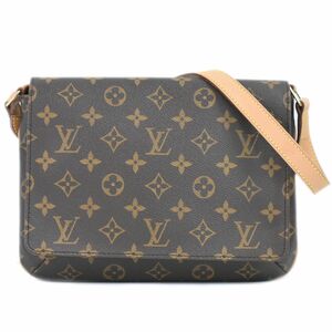 本物 ルイヴィトン LOUIS VUITTON LV ミュゼットタンゴ ショート モノグラム ショルダーバッグ ブラウン M51257