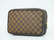 本物 ルイヴィトン LOUIS VUITTON LV トゥルーストワレット ダミエ エベヌ ポーチ 化粧ポーチ ブラウン N47623_画像2