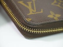 本物 ルイヴィトン LOUIS VUITTON LV ジッピーウォレット モノグラム ラウンドファスナー 長財布 ロングウォレット ブラウン M60017_画像6