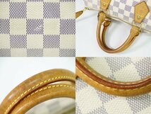 本物 ルイヴィトン LOUIS VUITTON LV スピーディ 25 ダミエ アズール ミニ ボストンバッグ ハンドバッグ ホワイト N41534_画像5