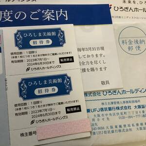 ひろしま美術館　招待券　2枚 ■ 2024.6.30