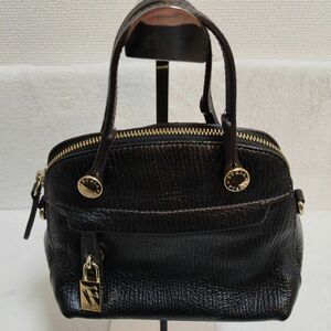 フルラ　FURLA パイパー　2way　ミニ　レザー　黒 