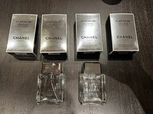 空瓶2本、空き箱4個　CHANEL シャネル エゴイスト プラチナム 100ml EGOISTE PLATINUM