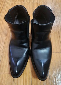 TETE HOMME ロングノーズブーツ 黒 26cm