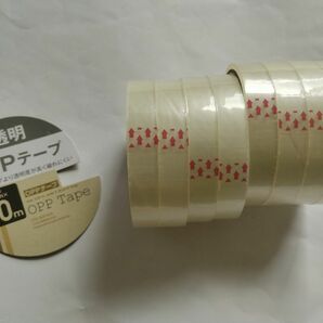 8個　OPPテープ　工作テープ　30メートル　8巻　セロテープ　30m×15mm　セロハンテープより透明度が高く破れにくい　