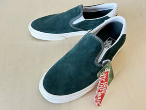 26.5cm グリーン バンズ スリッポン VANS SLIP-ON 59 PIG SUEDE JUNGLE GREEN US8.5/26.5cm VN0A38GU94T