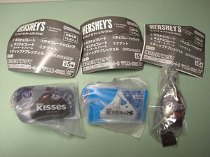 HERSHEY'S　ミニチュアWチャームコレクション　3種　①キスチョコレート ②キスチョコレートクッキー＆クリーム④チョコレートシロップ