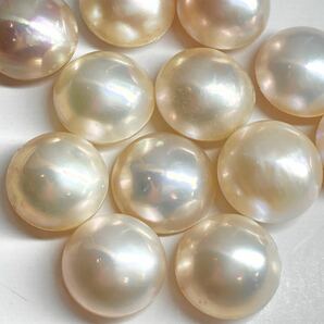 ☆マベパール12点おまとめ100ct☆A 約13.7-14.5mm 20g パール 半円真珠 ジュエリー 裸石 宝石 pearl jewelry ①の画像2