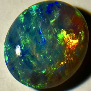 遊色効果!!☆天然ブラックオパール1.227ct☆A 約8.5×7.2mm ルース 裸石 opal 宝石 ジュエリー jewerly テEA0