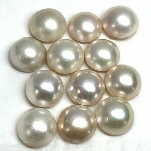 ☆マベパール12点おまとめ100ct☆A 約13.4-14.4mm 20g パール 半円真珠 ジュエリー 裸石 宝石 pearl jewelry ③の画像3