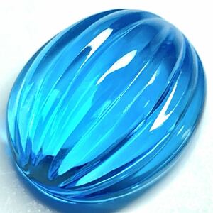 6ctUP!! ☆天然ブルートパーズ6.718ct☆約12.0×10.0mm ルース 裸石 宝石 ジュエリー blue topaz テDB0