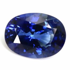 1ctUP!! ☆サファイア 1.256ct☆A 約7.4×5.5mm ルース 裸石 宝石 ブルー コランダム blue sapphire corundum jewelry EA5 の画像1