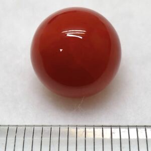 ☆天然本珊瑚約2.1g☆A 約10.450ct 約11.4×11.4mm ルース 裸石 宝石 coral コーラル さんご 丸珠 EA2/EA2 テEB1