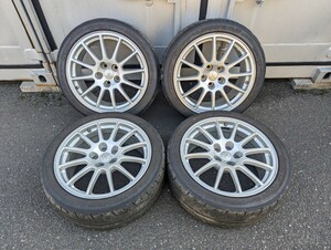 ランエボ10 純正 18インチ 22年製 DIREZZA Z3 245/40R18 8.5J +38 PCD114.3 CZ4A ENKEI ダンロップ GRヤリス WRX ランサーエボリューション