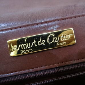 【必見】 Cartier カルティエ ショルダーバッグ レザー ボルドーの画像9