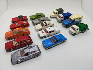 tomica トミカ 古いミニカー 14台セット 状態悪いです。