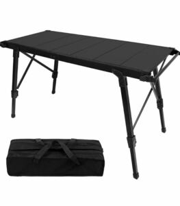 IGTテーブル アウトドアテーブル キャンプテーブル 折畳 軽量 高さ無段階調節可能 サイドレール付き アルミ合金 7ユニット igt対応 