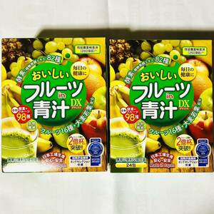 ジャパンギャルズSC おいしいフルーツ in 青汁 デラックス 酵素82種 フルーツ16種 大麦若葉配合 72g(3g×24包) 2組 箱無し
