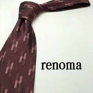 renoma ワインレッド ストライプ シルク 日本製 田中栄光堂