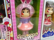 z582 未使用 ペコちゃん 友禅染 マカロン うさぎ ファンシーサーカス 2010 フィギュア まとめて 4種_画像9