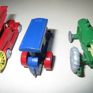 マッチボックス（再生産品？）3台組（消防車9-1-a/トラクター4-1-ab/ロードローラ製品番号不明）の画像9