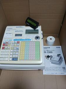 tk-2500 簡単レジスター 取扱説明書付 インボイス登録番号印字軽減税率対応 カシオレスター TKー2500