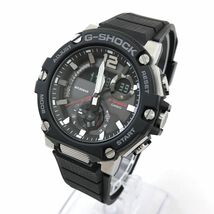 美品 CASIO カシオ G-SHOCK ジーショック G-STEEL 腕時計 GST-B300-1 ソーラー モバイルリンク カーボンコアガード 動作確認済 箱付き_画像2