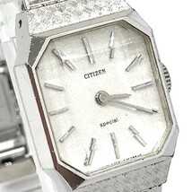 CITIZEN special シチズン スペシャル WGP 腕時計 4-675207 手巻き スクエア シルバー カットガラス ヴィンテージ コレクション 動作確認済_画像1