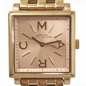 Marc by Marc Jacobs マークバイマークジェイコブス 腕時計 MBM3260 クオーツ ピンクゴールド スクエア 四角 箱付き 電池交換済 動作確認済の画像1