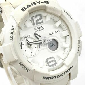 CASIO カシオ BABY-G ベビージー ベイビージー G-LIDE Gライド 腕時計 BGA-180-7B1 クオーツ ホワイト カジュアル 電池交換済 動作確認済