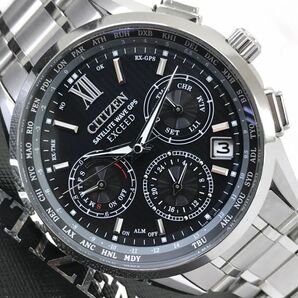 CITIZEN シチズン EXCEED エクシード Eco-Drive エコドライブ 腕時計 CC4030-58E GPS 衛星電波 クロノグラフ チタン 動作確認済 箱付きの画像1