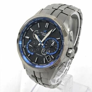 CASIO カシオ OCEANUS オシアナス マンタ 腕時計 OCW-S2400-1A 電波ソーラー タフソーラー チタン マルチバンド6 ブルー 青 動作確認済の画像2